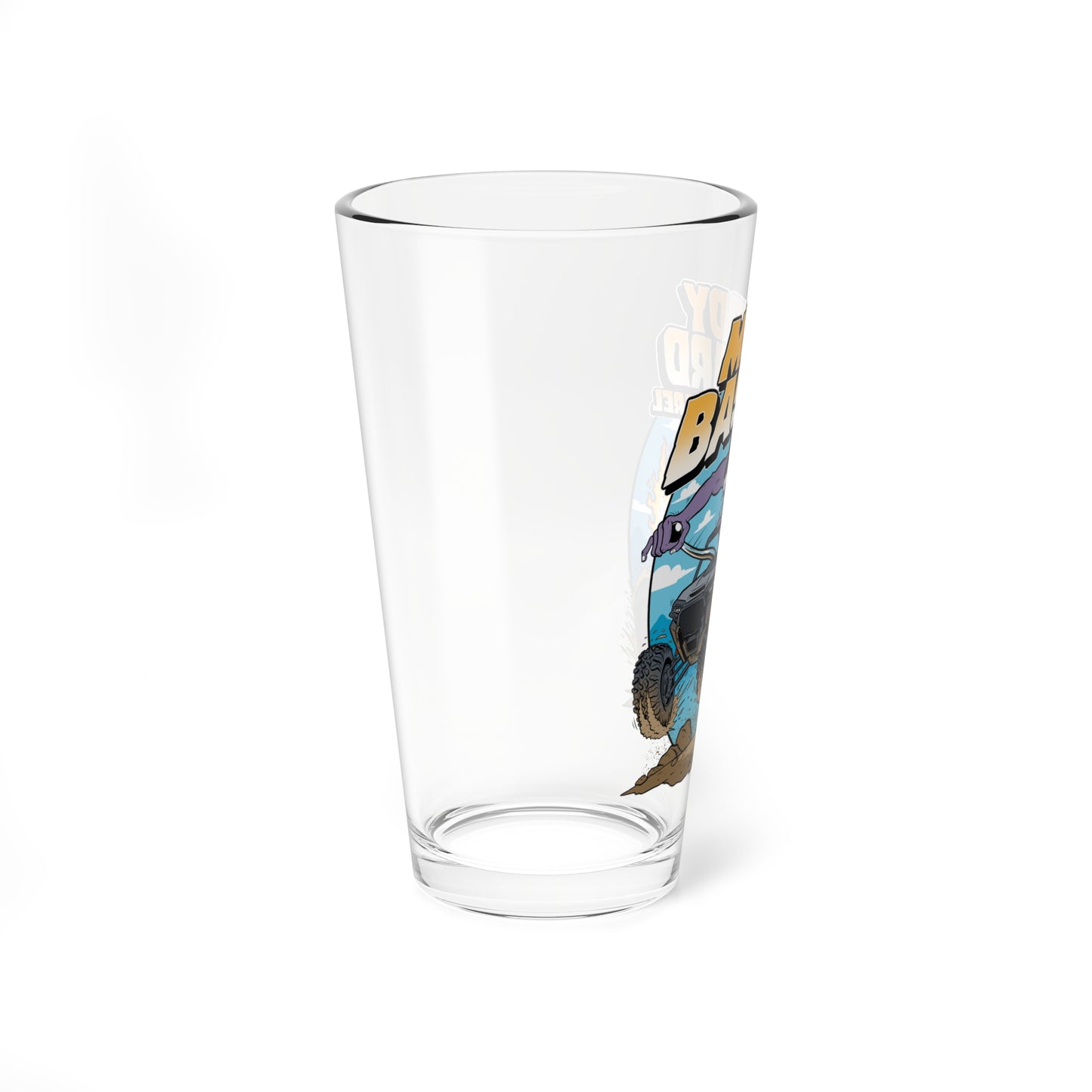 Muddy Bastard "Lead Foot Larry" Shaker Pint Glass, 16oz