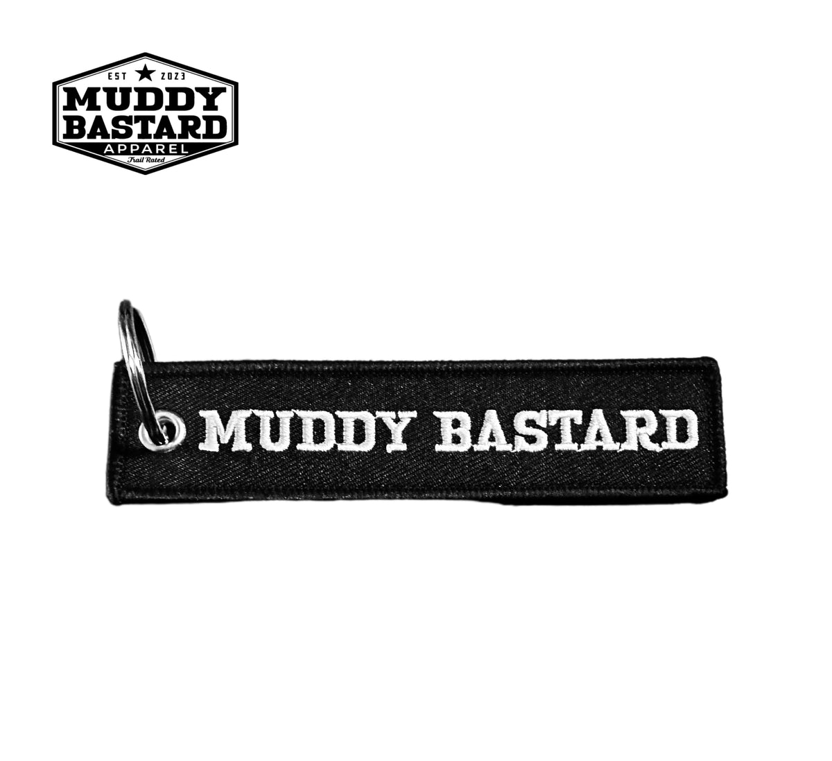 Muddy Bastard Embroidered Keychain