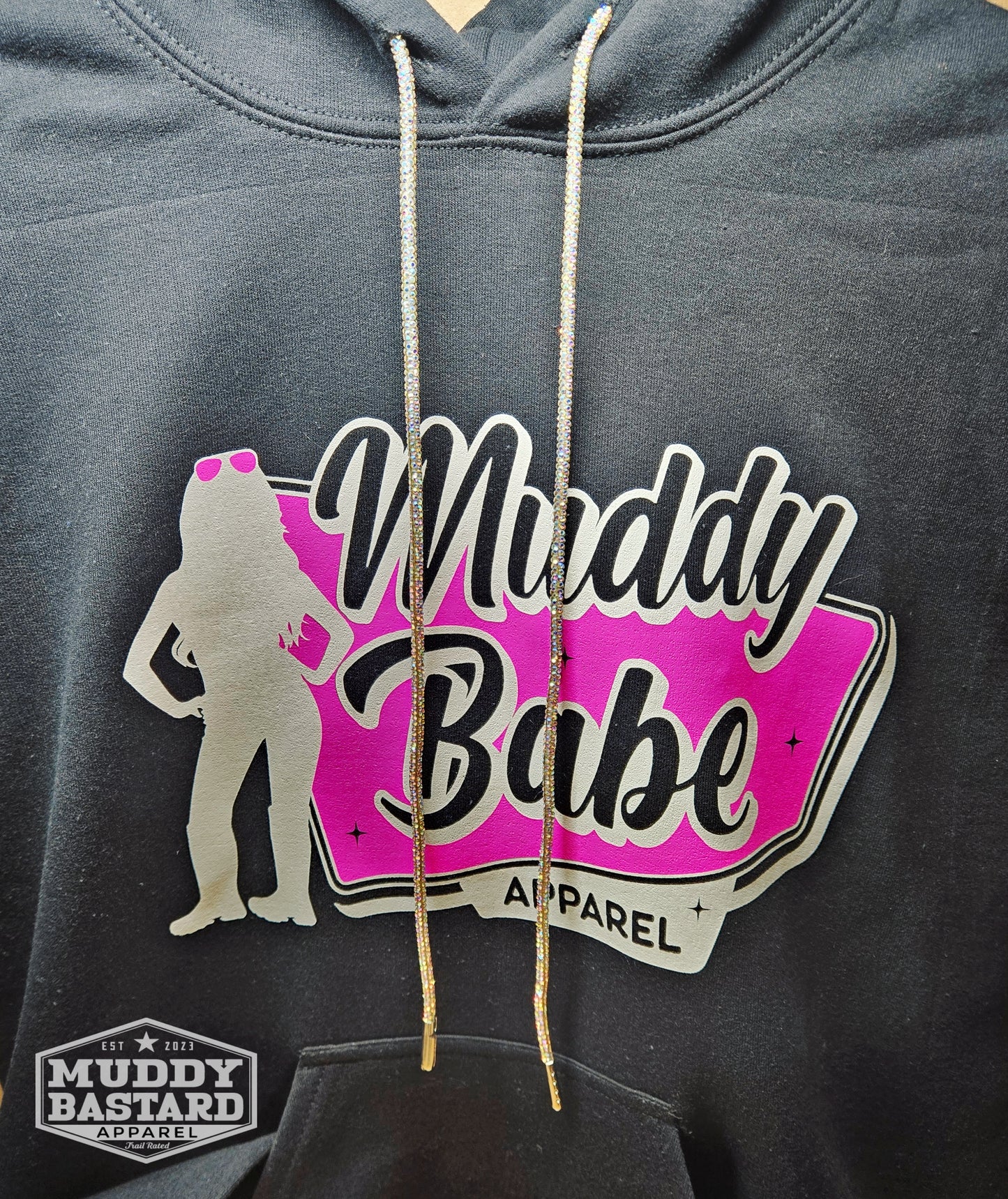Muddy Babe Hoodie with Bling Strings