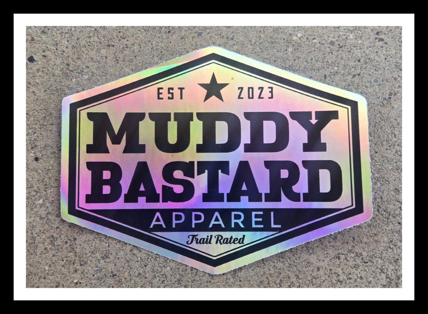 Muddy Bastard Logo Sticker - Hologram