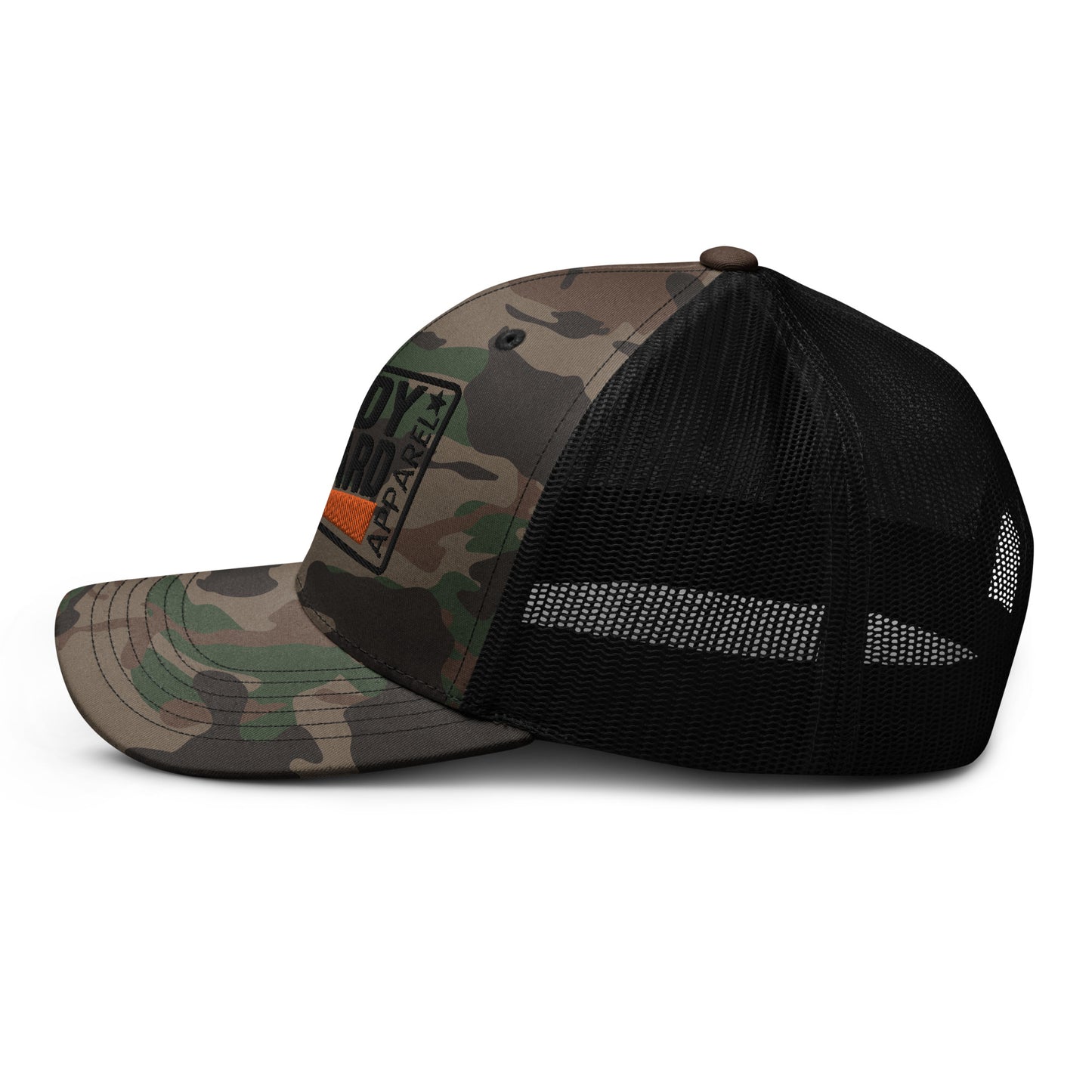 Muddy Bastard Rectangle Logo Camouflage Trucker Hat