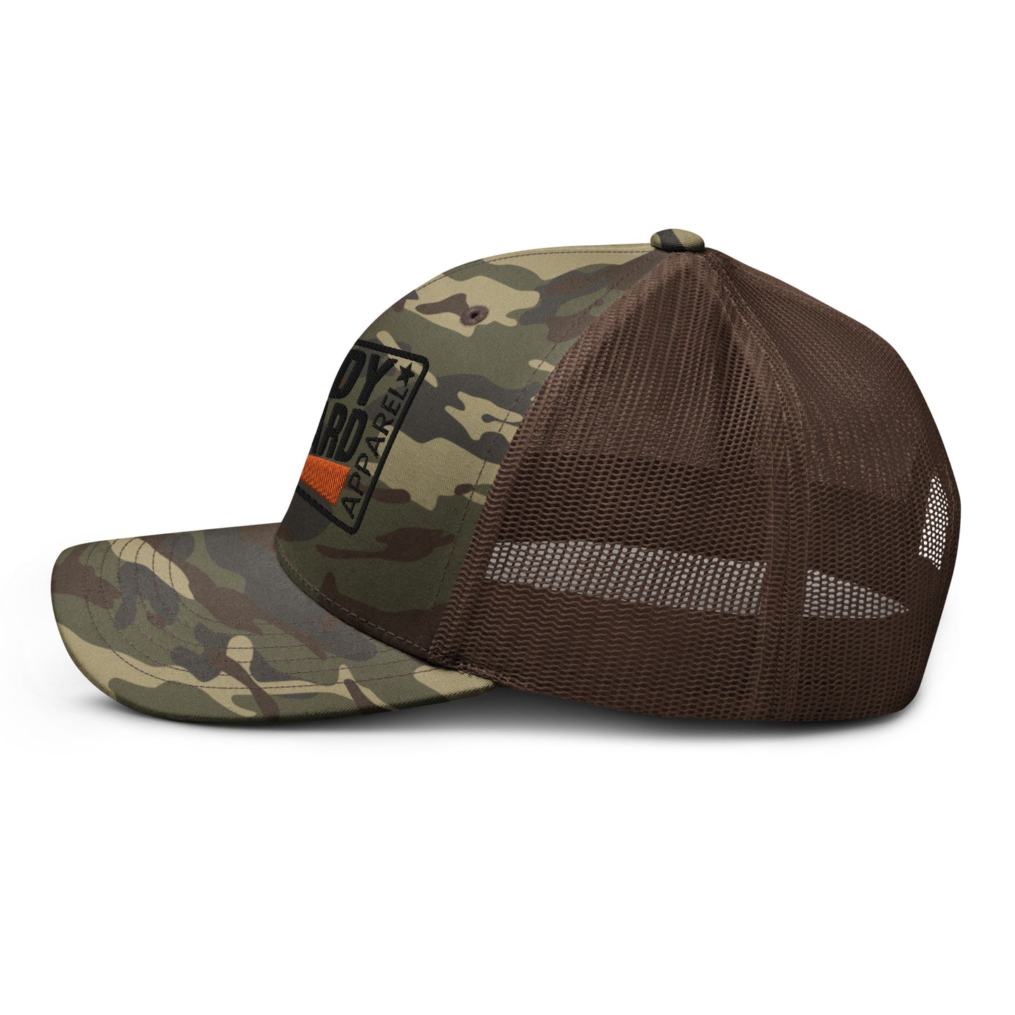 Muddy Bastard Rectangle Logo Camouflage Trucker Hat