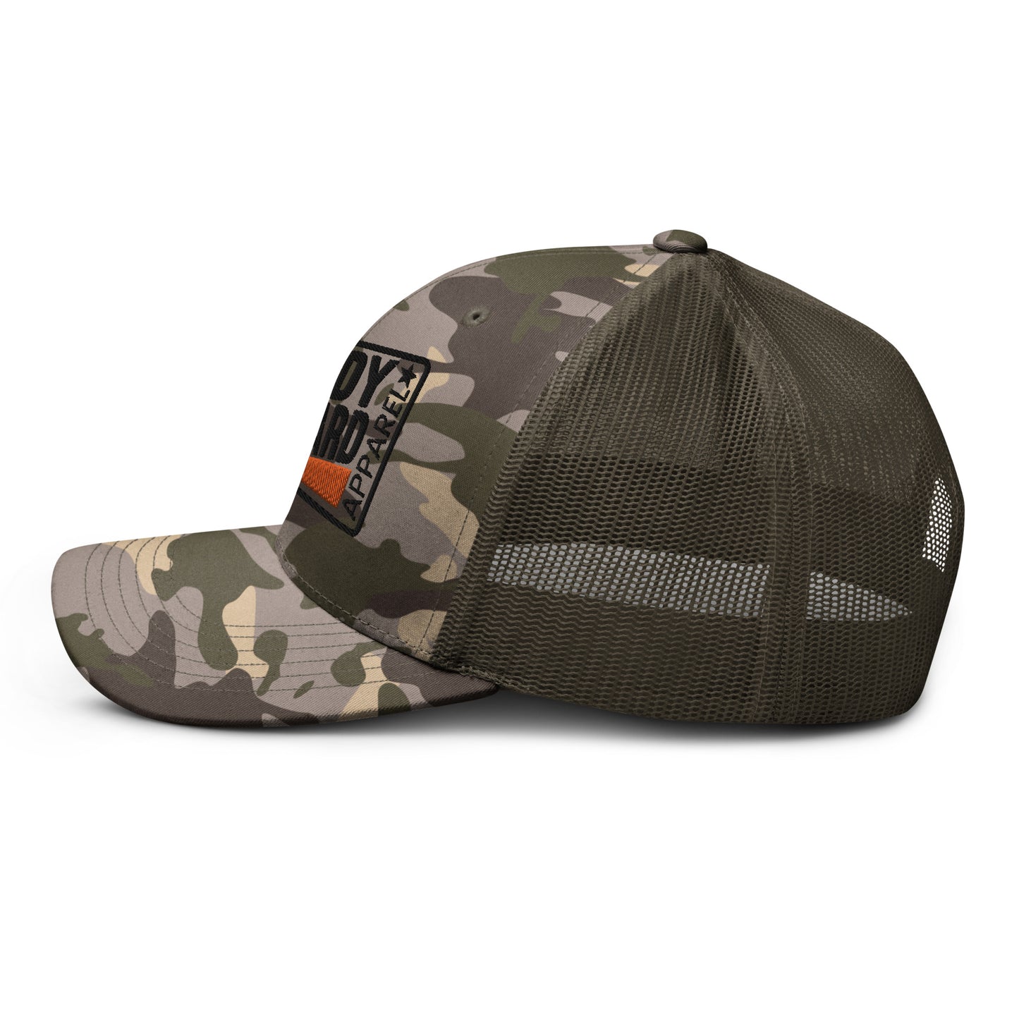 Muddy Bastard Rectangle Logo Camouflage Trucker Hat