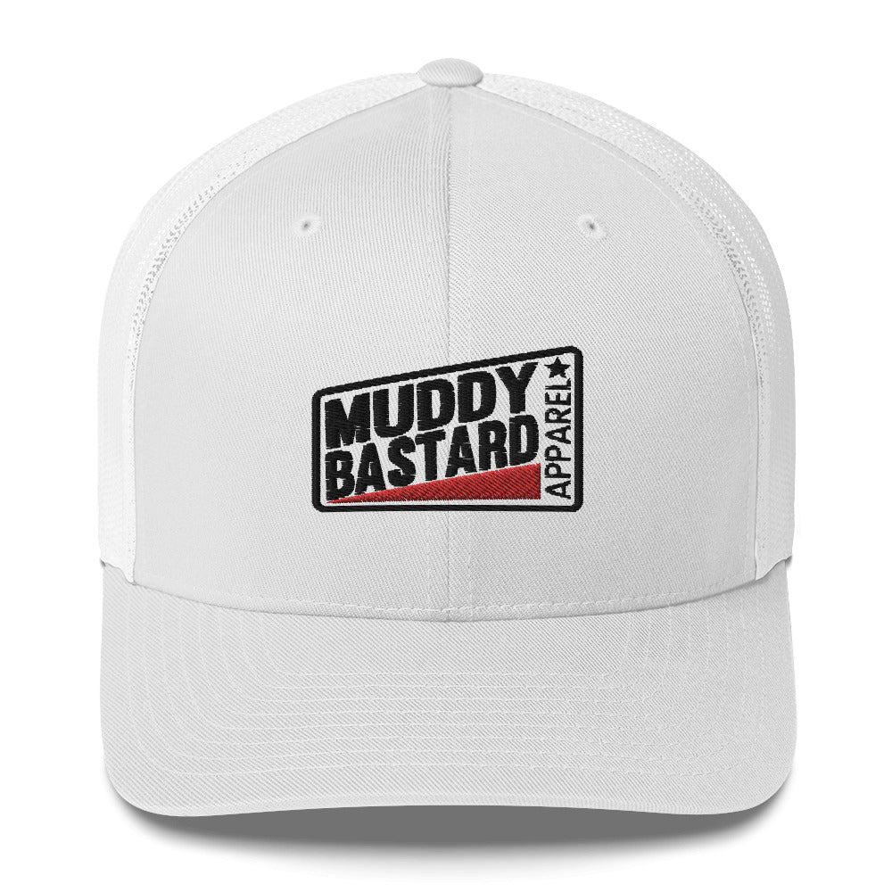 Muddy Bastard Rectangle Logo Embroidered Trucker Hat