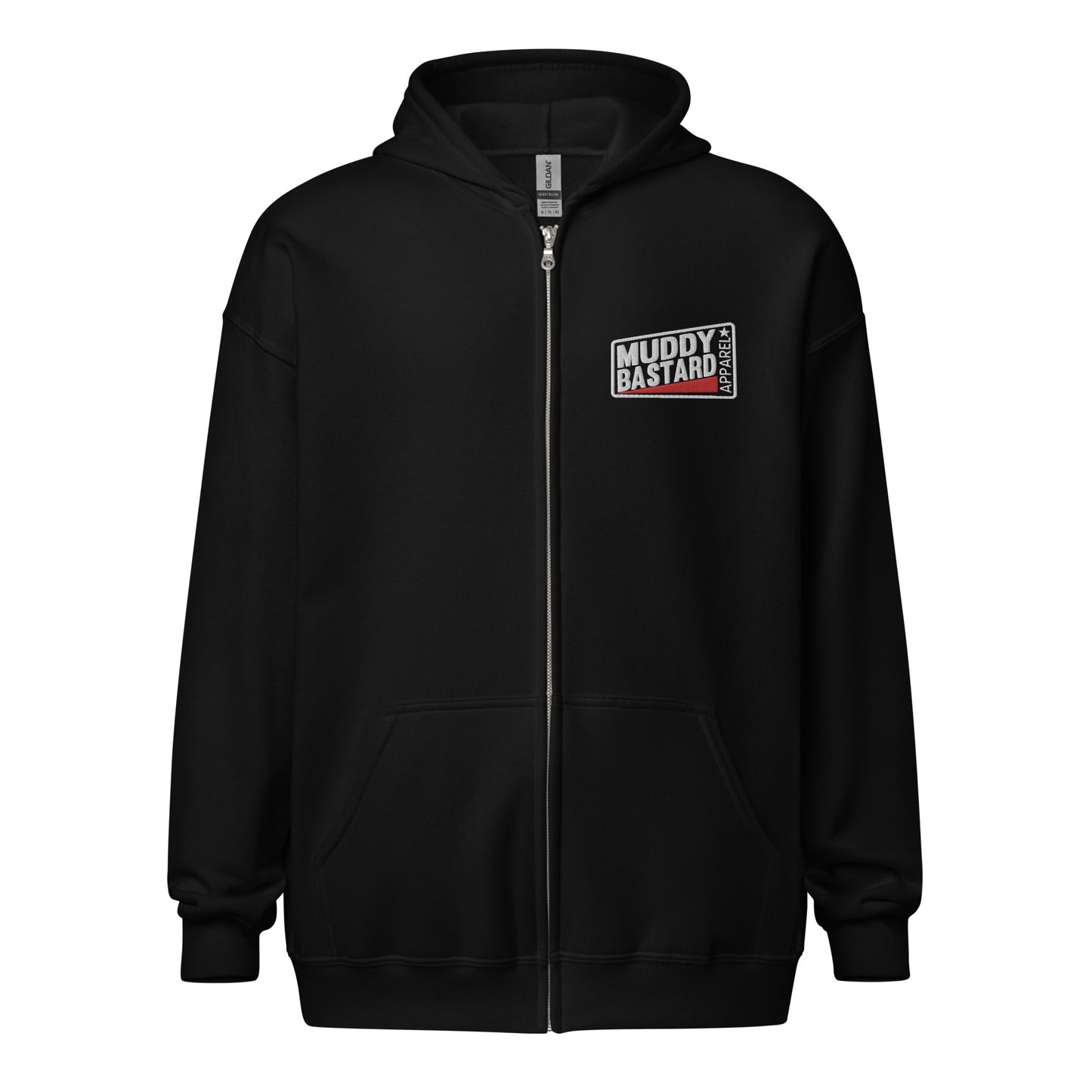 Muddy Bastard Embroidered Zip Hoodie