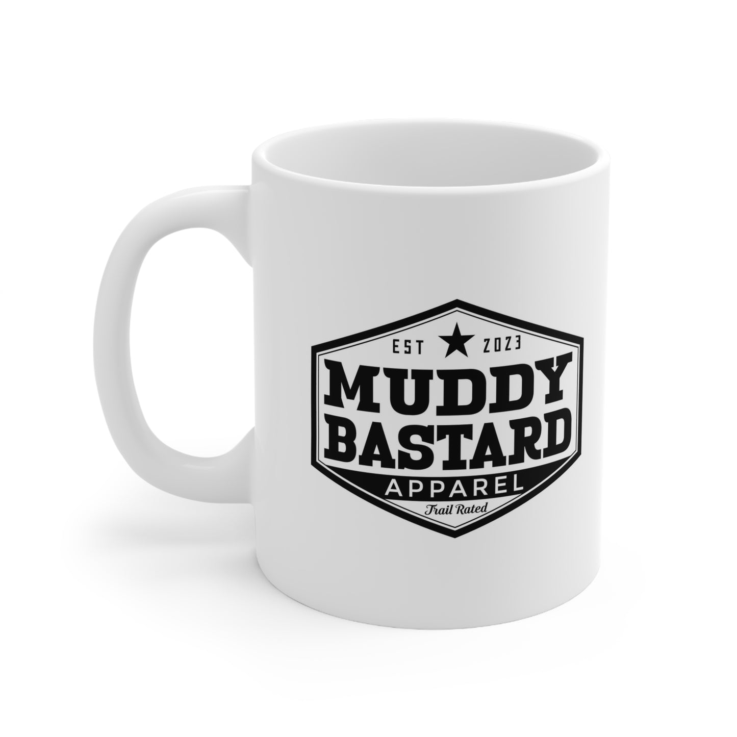 Muddy Bastard Rectangle Logo Ceramic Coffee Mug 11oz