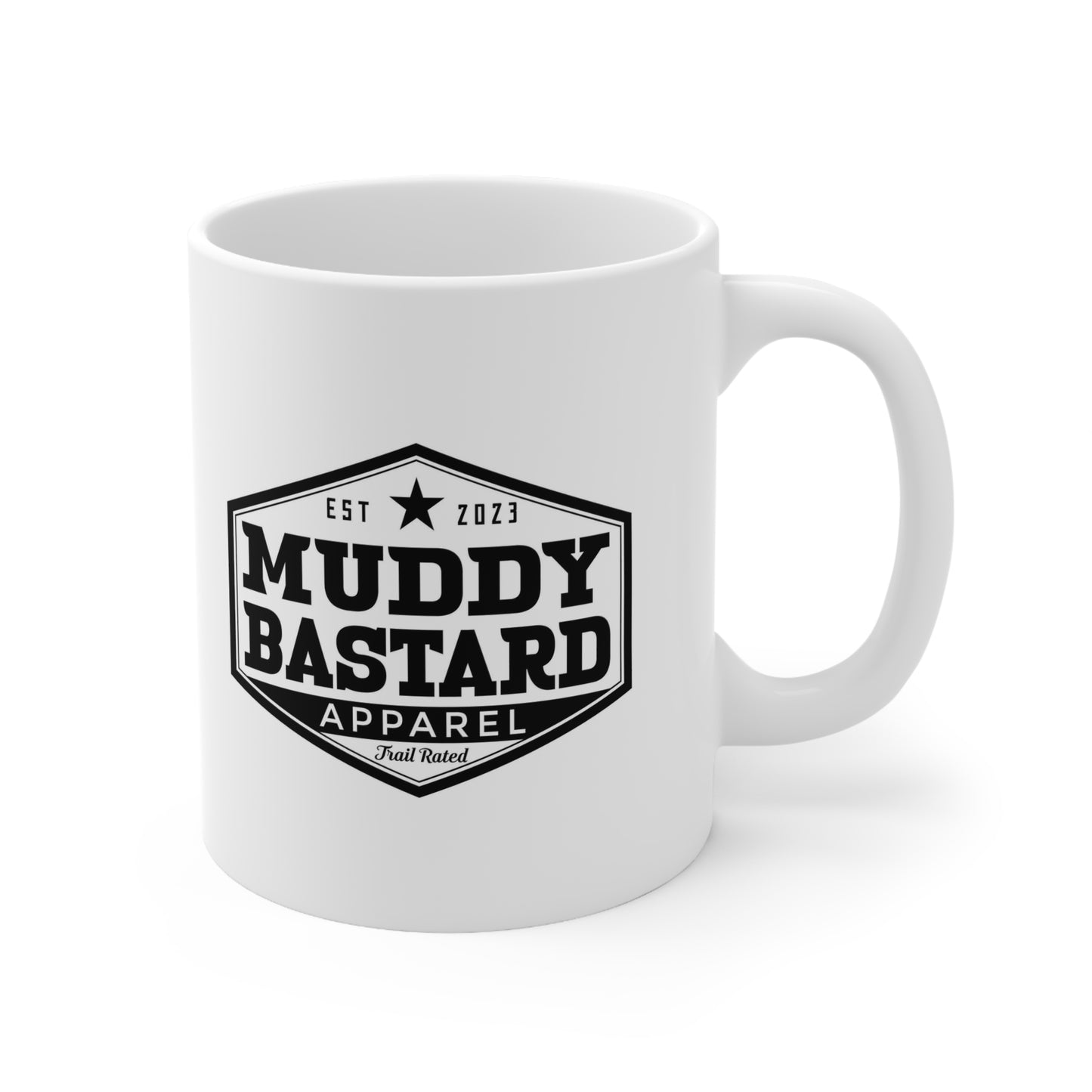 Muddy Bastard Rectangle Logo Ceramic Coffee Mug 11oz