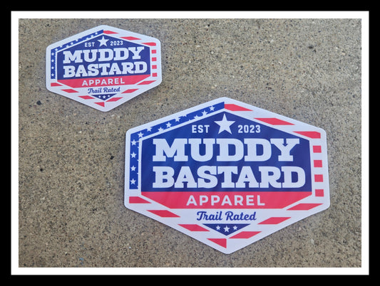Muddy Bastard Patriotic Logo Sticker