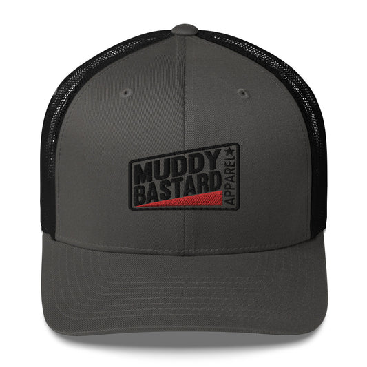 Muddy Bastard Rectangle Logo Embroidered Trucker Hat